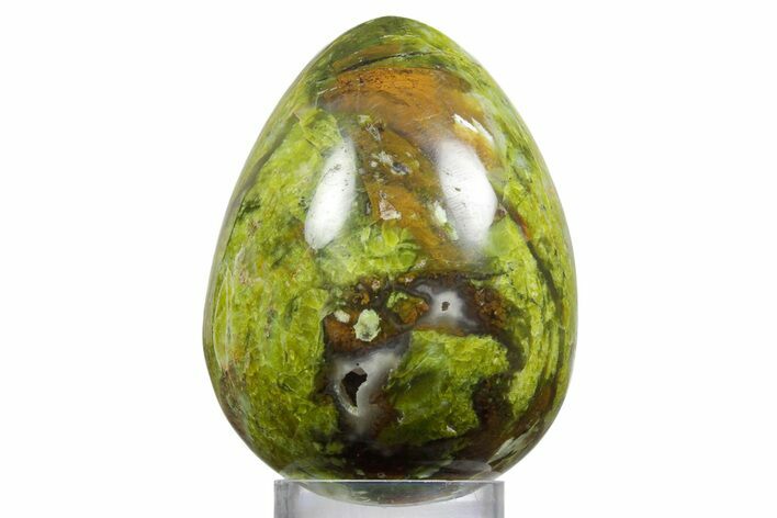 Polished Green Opal Egg - Madagascar #356154